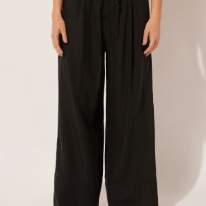 Linen and Viscose Palazzo Pants
