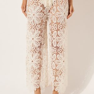 Floral Crochet Palazzo Pants