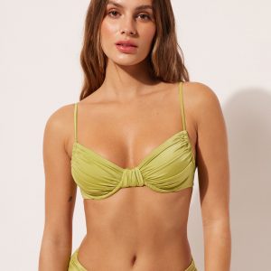 Balconette Swimsuit Top Shiny Satin