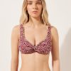Balconette Swimsuit Top Botanic Bordeaux