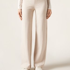 Cashmere Blend Palazzo Pants