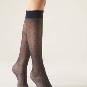 Patterned knee-high socks