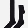 Men’s Lisle Thread Ribbed Long Socks